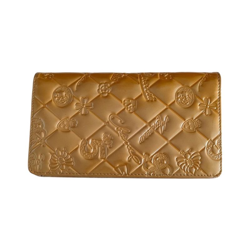 Good Chanel Coco Mark Symbol Charm Icon Bifold Long Wallet Long Wallet A37151