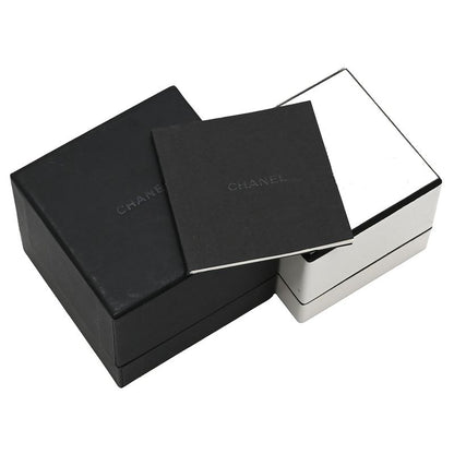 Chanel Ring Camellia 18k White Gold Diamond Onyx White Agate (Agate) Black X