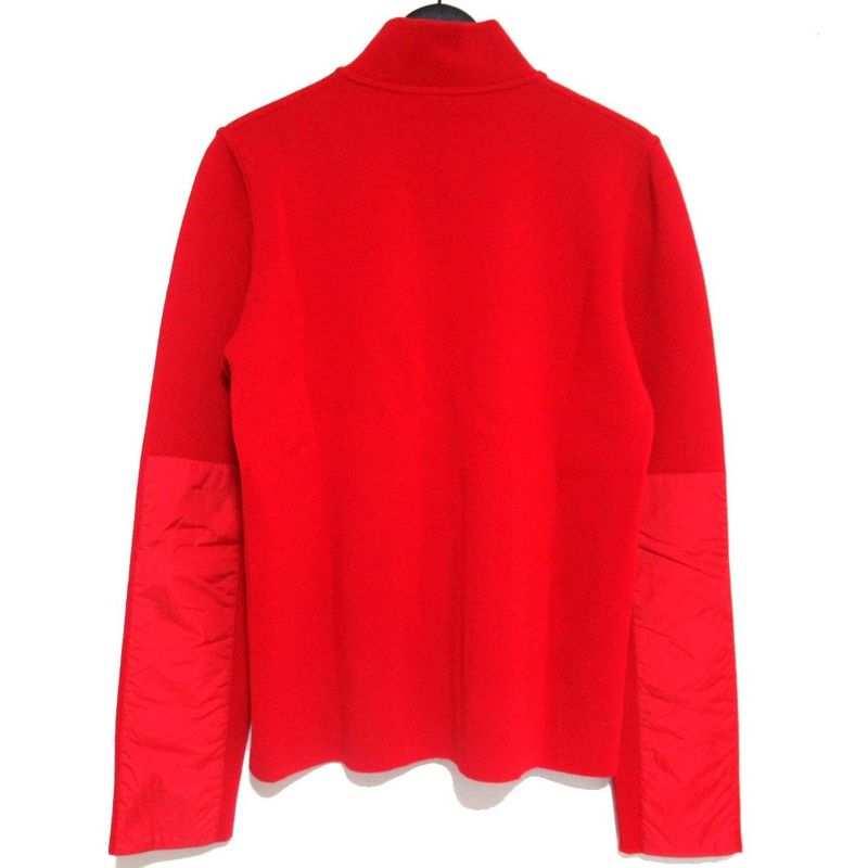 Prada Sport Nylon Switching Long Sleeve Half Zip Pullover Knit Sweater 50 Size