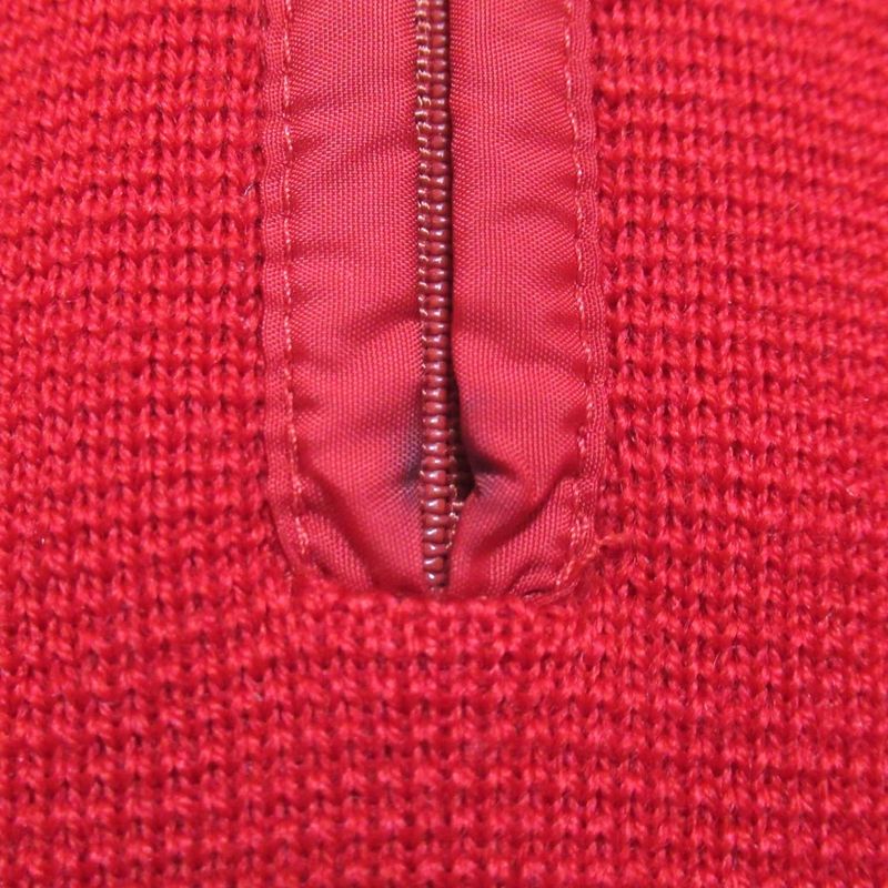 Prada Sport Nylon Switching Long Sleeve Half Zip Pullover Knit Sweater 50 Size