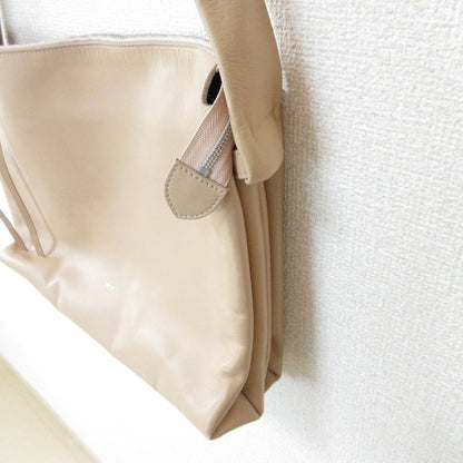 Good Celine Leather Shoulder Bag Pink Beige Ladies Secondhand Used
