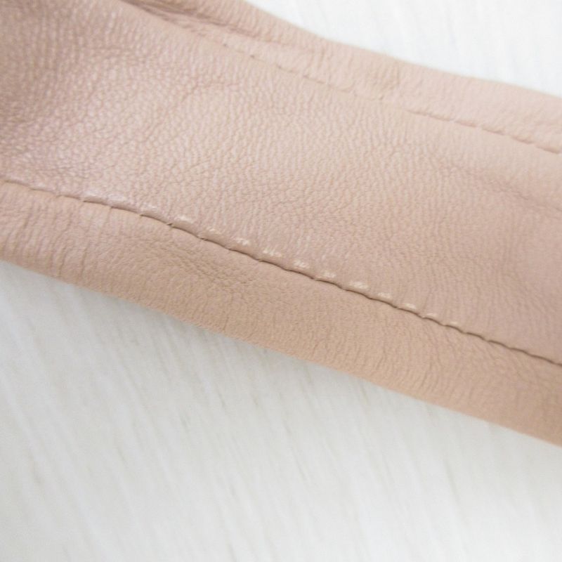 Good Celine Leather Shoulder Bag Pink Beige Ladies Secondhand Used