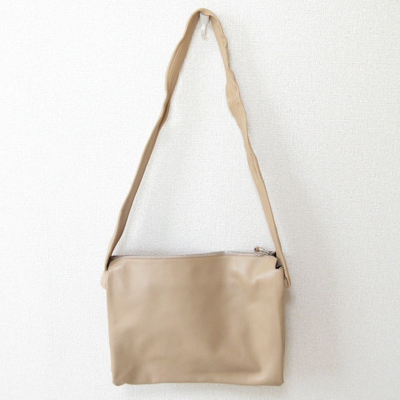 Good Celine Leather Shoulder Bag Pink Beige Ladies Secondhand Used