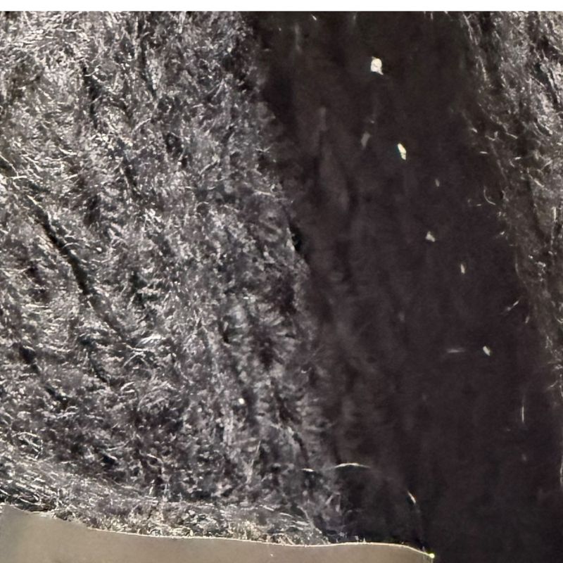 Saint Laurent Paris Mohair Blend Long Sleeve Low Gauge Knit Sweater XS Black