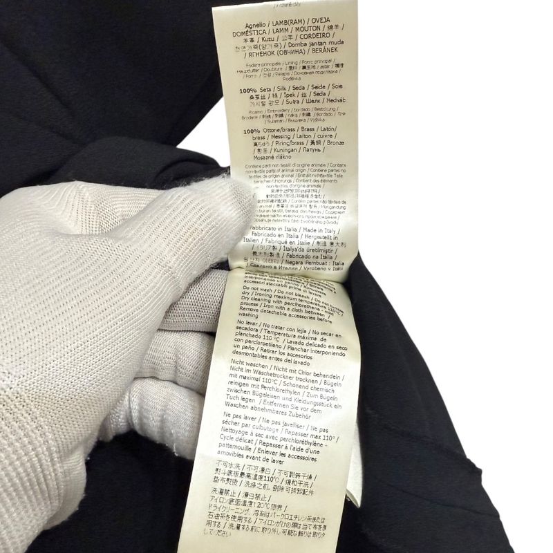 Fendi Flower Motif Decoration Short Sleeve Knee-Length Dress Size 40 Dark Navy