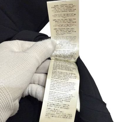 Fendi Flower Motif Decoration Short Sleeve Knee-Length Dress Size 40 Dark Navy