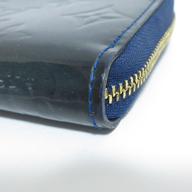 Louis Vuitton Vernis Zippy Coin Purse Coin Case Wallet M93607 Navy Ladies Used