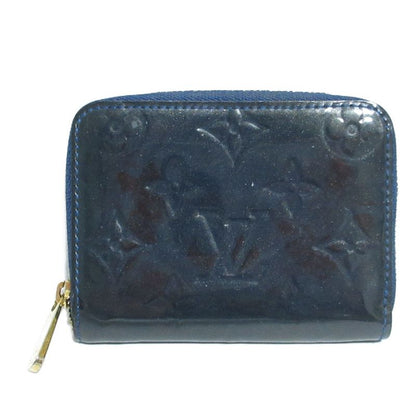 Louis Vuitton Vernis Zippy Coin Purse Coin Case Wallet M93607 Navy Ladies Used