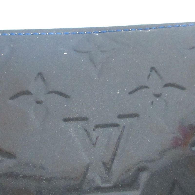 Louis Vuitton Vernis Zippy Coin Purse Coin Case Wallet M93607 Navy Ladies Used