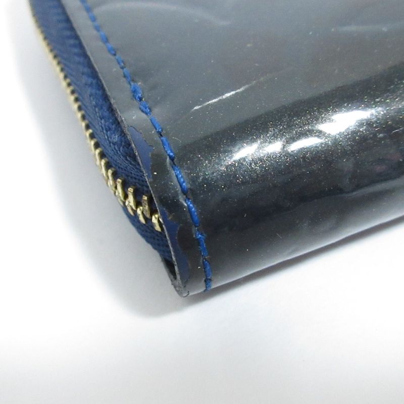 Louis Vuitton Vernis Zippy Coin Purse Coin Case Wallet M93607 Navy Ladies Used