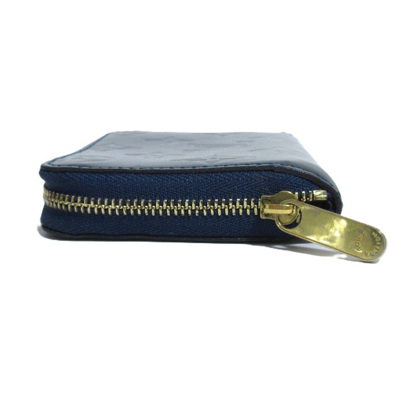 Louis Vuitton Vernis Zippy Coin Purse Coin Case Wallet M93607 Navy Ladies Used