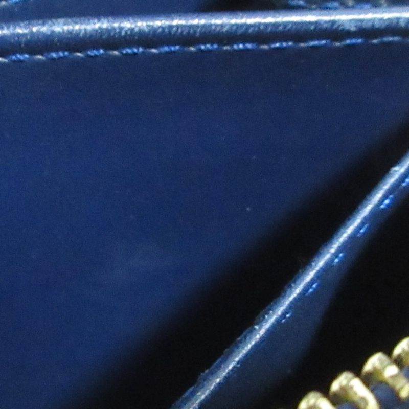 Louis Vuitton Vernis Zippy Coin Purse Coin Case Wallet M93607 Navy Ladies Used