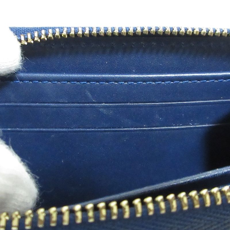 Louis Vuitton Vernis Zippy Coin Purse Coin Case Wallet M93607 Navy Ladies Used