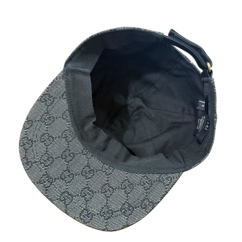 Good Gucci GG Canvas Cap M Gray Men's Used