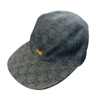 Good Gucci GG Canvas Cap M Gray Men's Used