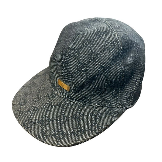Good Gucci GG Canvas Cap M Gray Men's Used