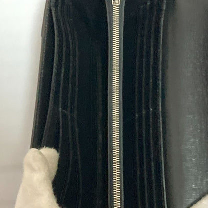 Celine Flap Leather Long Wallet Long Wallet Navy Ladies Used