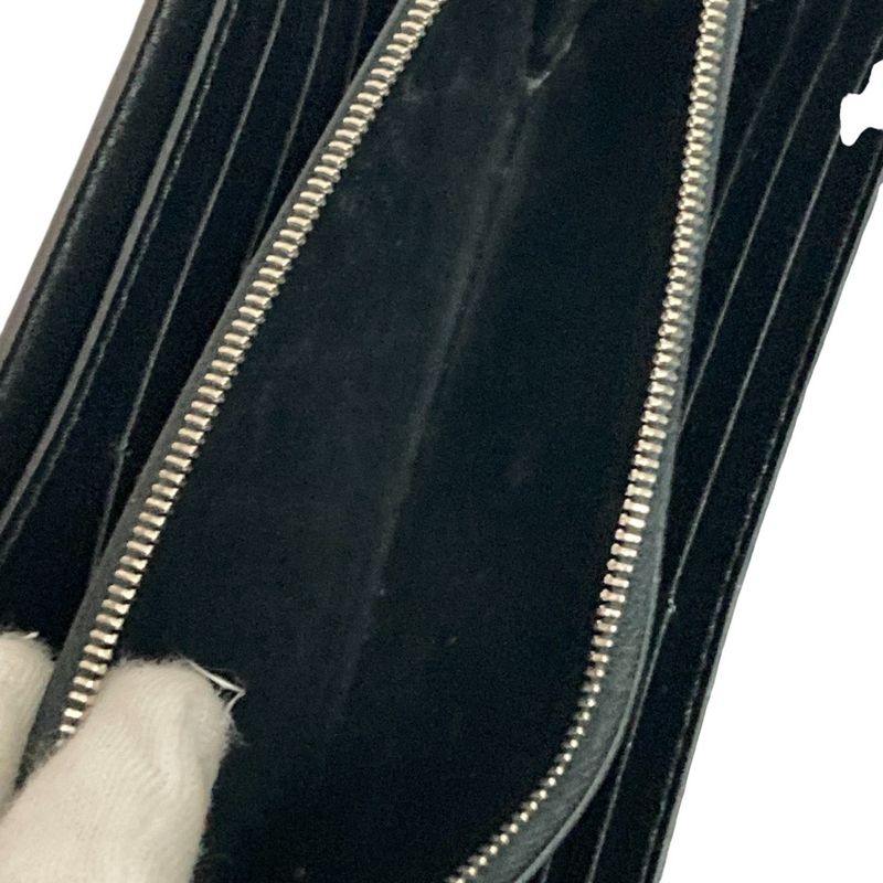 Celine Flap Leather Long Wallet Long Wallet Navy Ladies Used