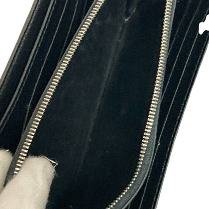 Celine Flap Leather Long Wallet Long Wallet Navy Ladies Used