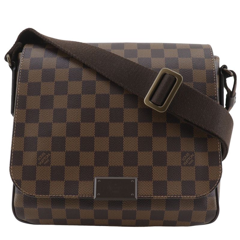 Louis Vuitton District PM N41213 Damier Canvas Brown Fl4123 Unisex Shoulder Bag