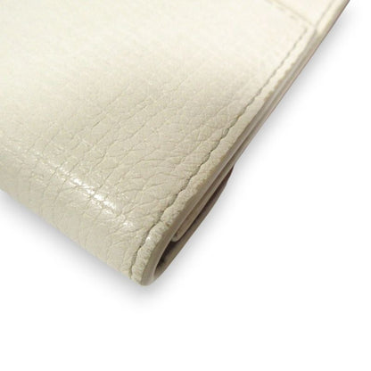 Good Bottega Veneta Parmelato Leather Trifold Wallet Compact Wallet Ivory And