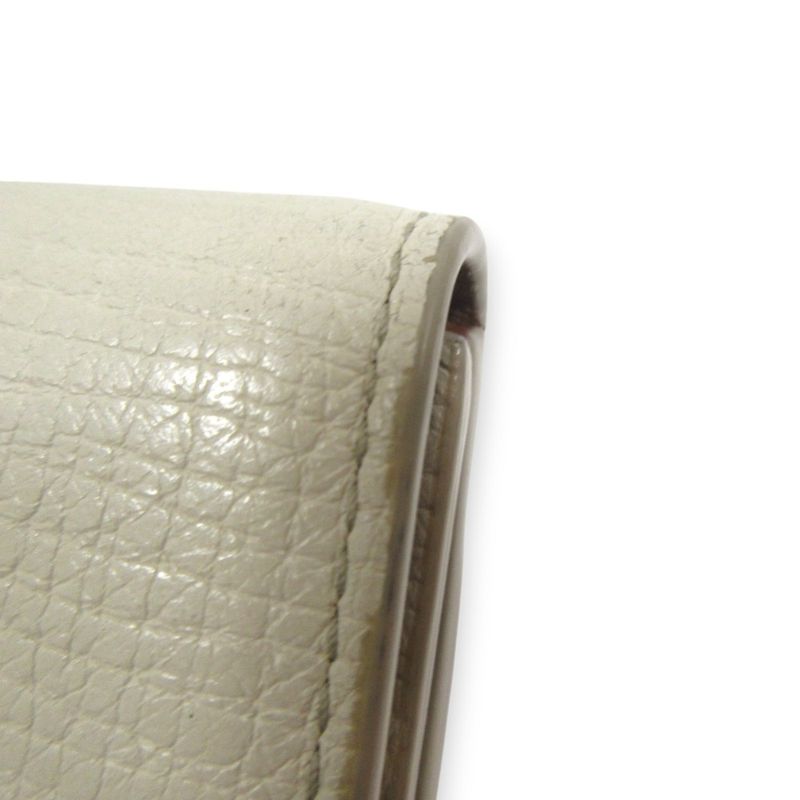 Good Bottega Veneta Parmelato Leather Trifold Wallet Compact Wallet Ivory And