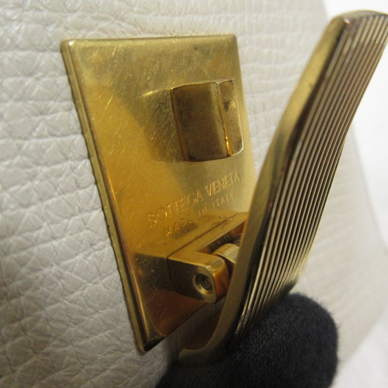 Good Bottega Veneta Parmelato Leather Trifold Wallet Compact Wallet Ivory And