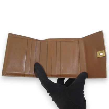 Good Bottega Veneta Parmelato Leather Trifold Wallet Compact Wallet Ivory And