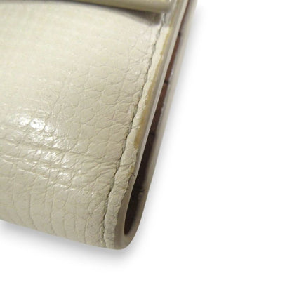 Good Bottega Veneta Parmelato Leather Trifold Wallet Compact Wallet Ivory And