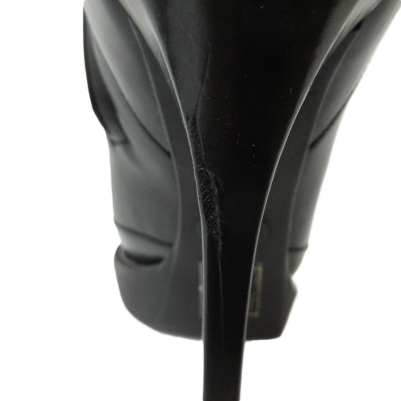 Gucci Leather Pin Heel Pointed Toe Short Boots 226336 Size 34 1/2 Approx 21.5cm