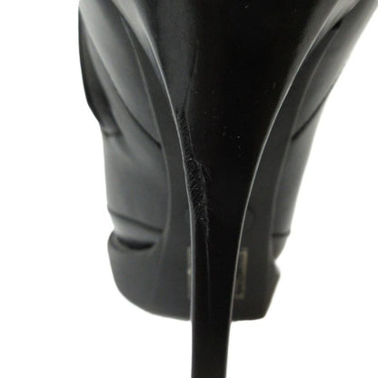 Gucci Leather Pin Heel Pointed Toe Short Boots 226336 Size 34 1/2 Approx 21.5cm