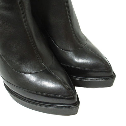 Gucci Leather Pin Heel Pointed Toe Short Boots 226336 Size 34 1/2 Approx 21.5cm