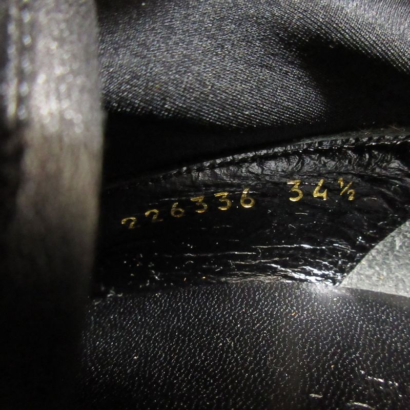 Gucci Leather Pin Heel Pointed Toe Short Boots 226336 Size 34 1/2 Approx 21.5cm