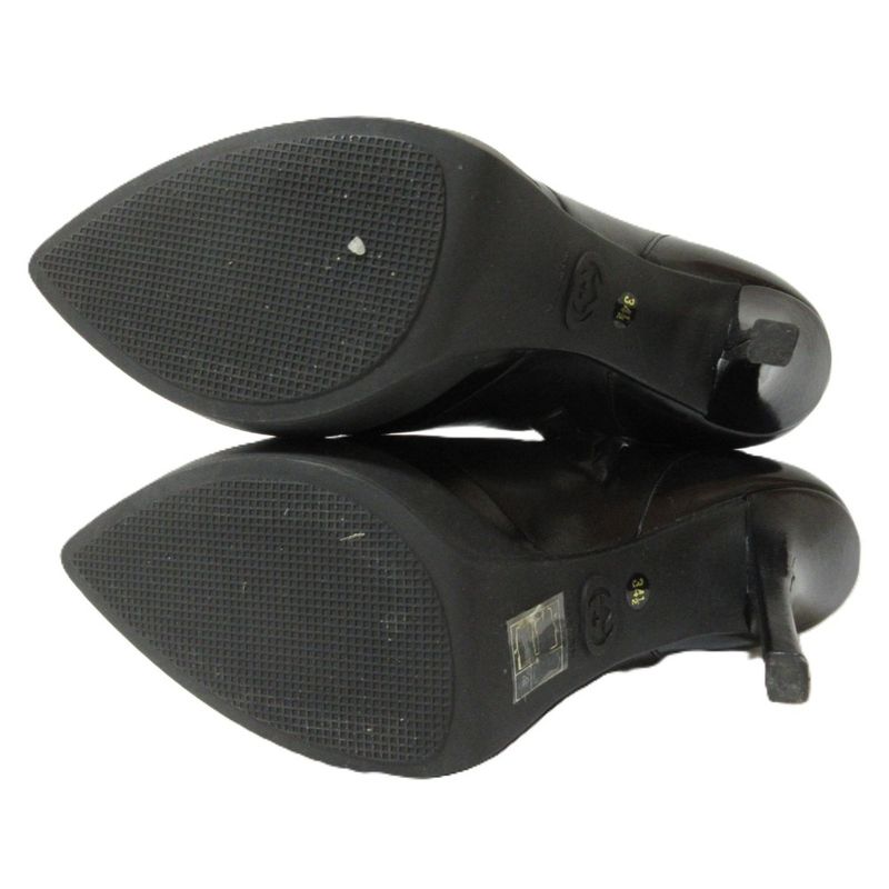 Gucci Leather Pin Heel Pointed Toe Short Boots 226336 Size 34 1/2 Approx 21.5cm