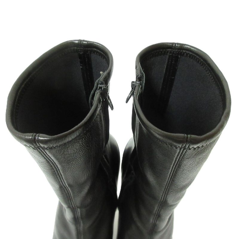 Gucci Leather Pin Heel Pointed Toe Short Boots 226336 Size 34 1/2 Approx 21.5cm