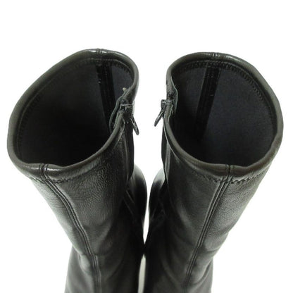 Gucci Leather Pin Heel Pointed Toe Short Boots 226336 Size 34 1/2 Approx 21.5cm