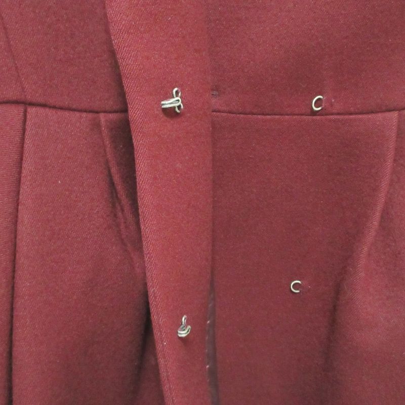 Good Prada Double Breasted Long Tailored Jacket Bordeaux Women's Used