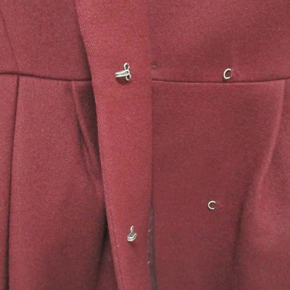 Good Prada Double Breasted Long Tailored Jacket Bordeaux Women's Used