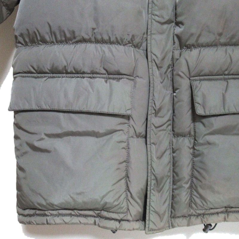 Prada Storage Hood Nylon Down Jacket Size 48 Khaki Men's Used