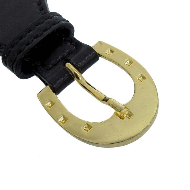 Good Gucci Vintage Sherry Line And Horsebit Belt 70-28 Green And Red Ladies Used