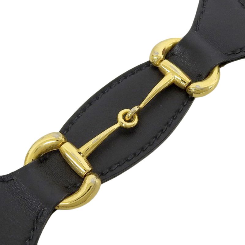 Good Gucci Vintage Sherry Line And Horsebit Belt 70-28 Green And Red Ladies Used