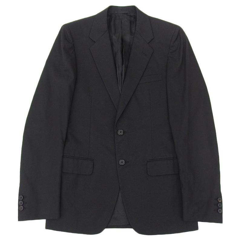 Good Prada 100% Cotton 2B Single Tailored Jacket 46R Black Men's Used