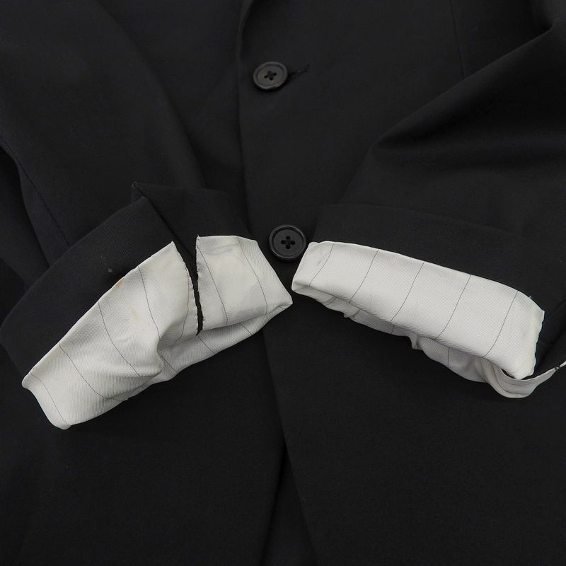Good Prada 100% Cotton 2B Single Tailored Jacket 46R Black Men's Used