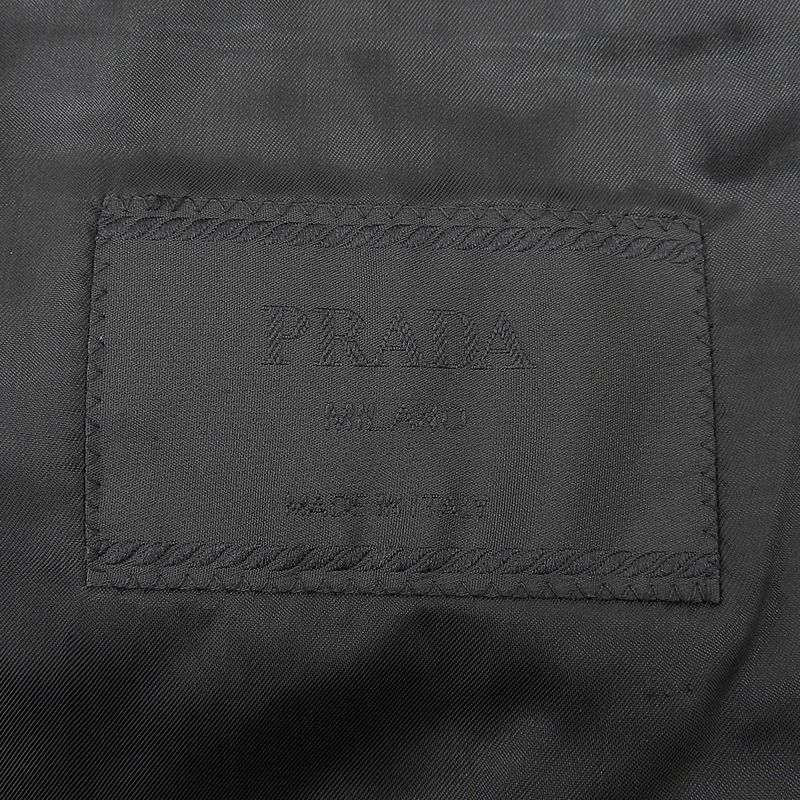 Good Prada 100% Cotton 2B Single Tailored Jacket 46R Black Men's Used
