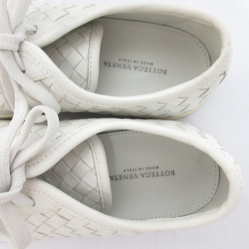 Good Bottega Veneta Intrecciato Leather Sneakers Size 34 Approx 21cm (8.27in)
