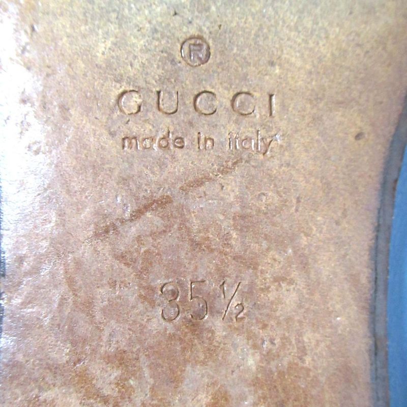 Gucci Mto Jordaan Leather Horsebit Loafers 326201 Size 35.5 Approx 22.5cm