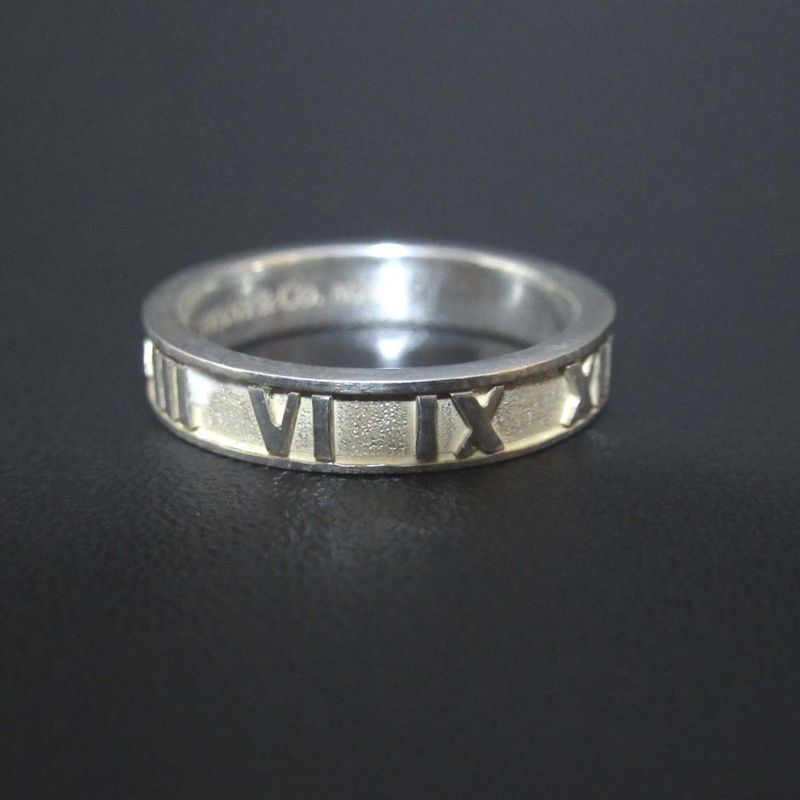 Tiffany & Co Tiffany & Co Ag925 Atlas Ring Size 11 Silver Men Women Used