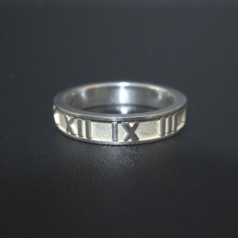 Tiffany & Co Tiffany & Co Ag925 Atlas Ring Size 11 Silver Men Women Used