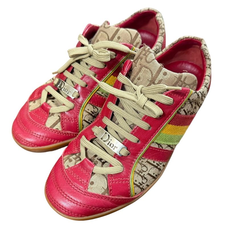 Christian Dior Galliano Period Trotter Pattern Sneakers Size 35 Approx