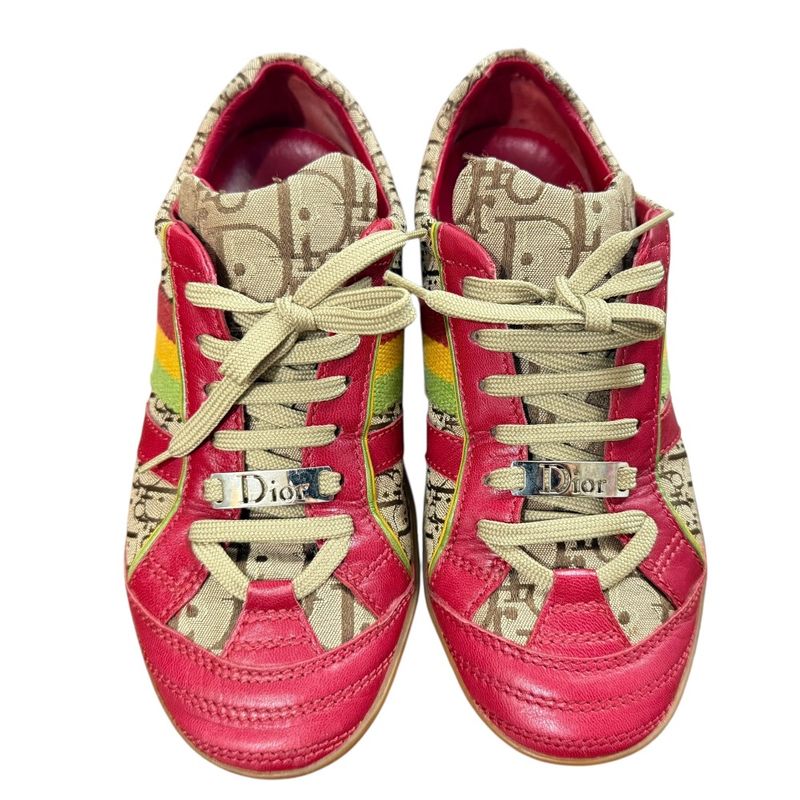 Christian Dior Galliano Period Trotter Pattern Sneakers Size 35 Approx